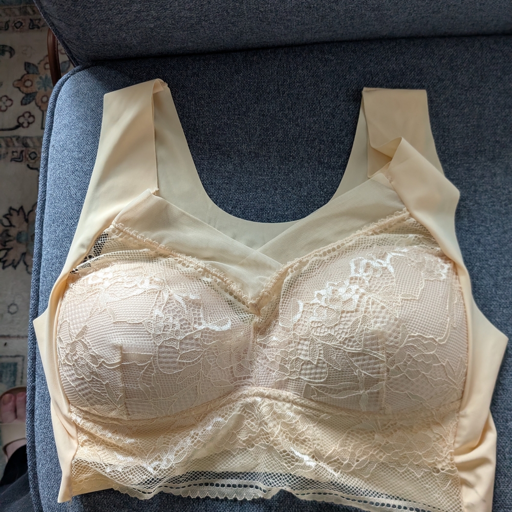 Chic Cream Lace Bra